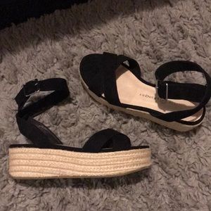 Black Espadrille sandals